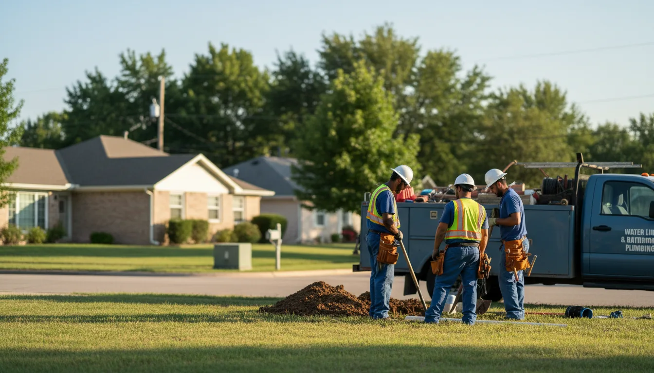 Residential water line and bathroom plumbing service in Remington, IN